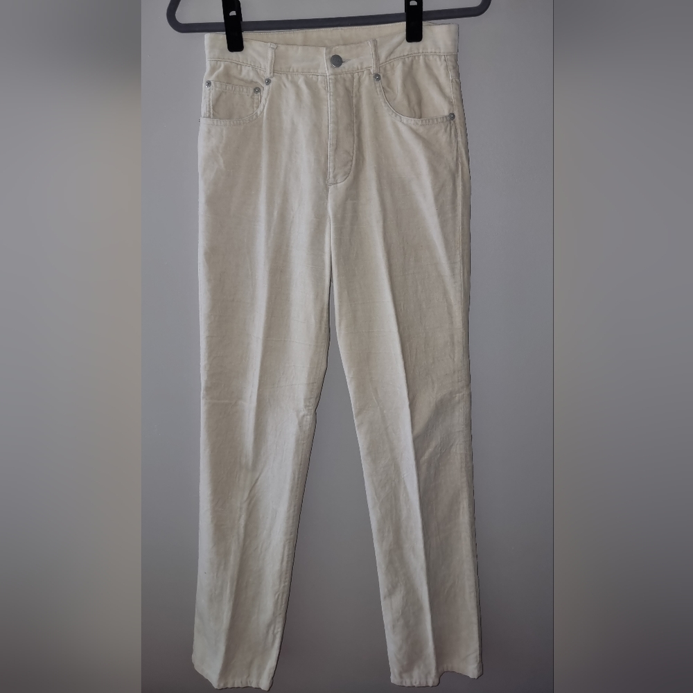 DKNY Classic Ivory Velvet Jeans